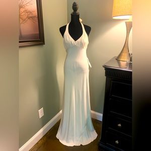 NWT J.Crew Ava Silk Halter Wedding Gown- Size 4 ivory